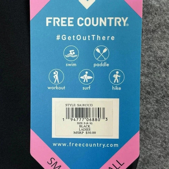 Free Country Long Sleeve Rashguard Womens Small 1/2 Zip UPF 50 Sunblock Shirt - Picture 8 of 11